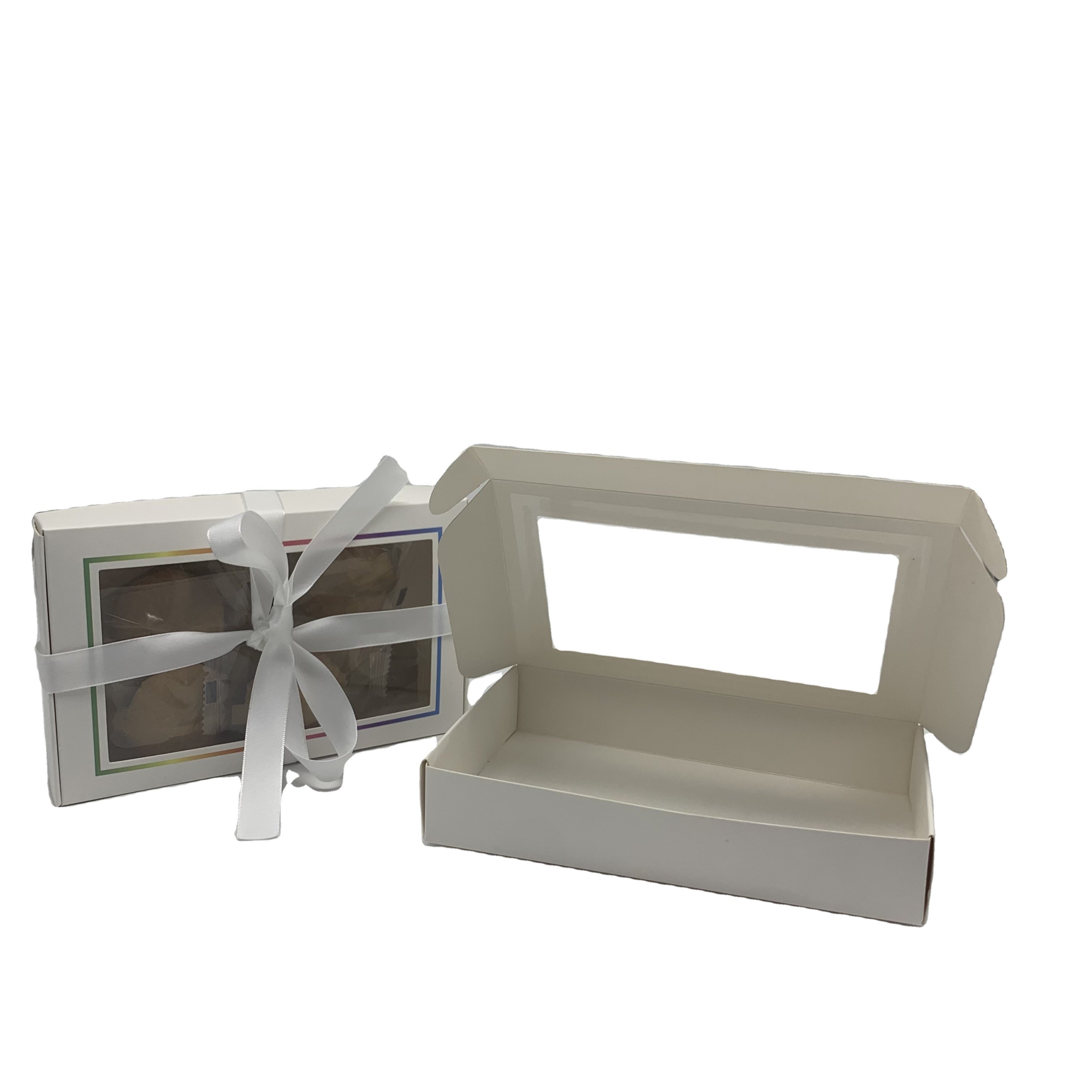 Customized Food Biscuit Packaging High Quality Cookies Box Packing Macaron Paper Boxes With Window