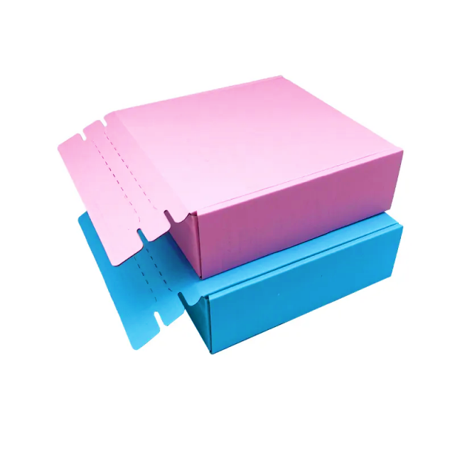 Customized self sealing corrugated mailing packaging paper box recyclable self-adhesive clothing zipper packaging paper box