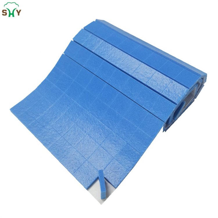 Glass Separator EVA Rubber Pads With Cling Foam 25*25*5MM Blue Rubber +1MM Cling Foam On Sheets Packaging For Protective Glass