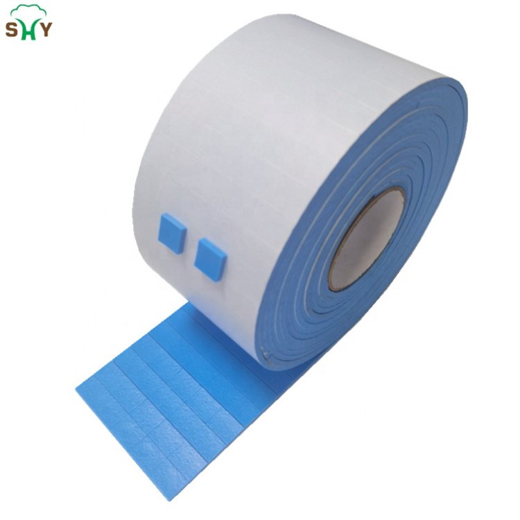 Glass Separator EVA Rubber Pads With Cling Foam 25*25*5MM Blue Rubber +1MM Cling Foam On Sheets Packaging For Protective Glass