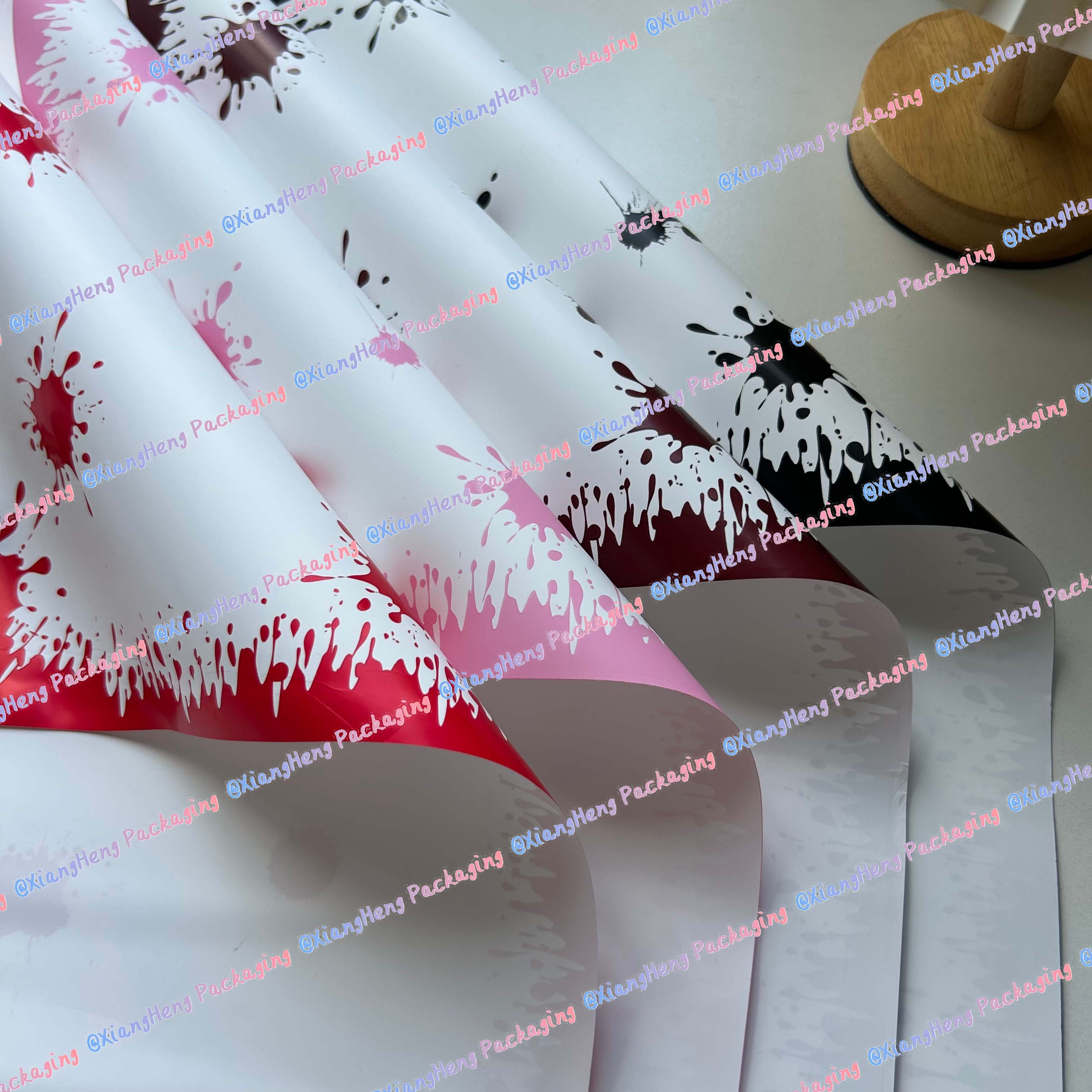 Bloodstain paper Halloween new design wrapping paper spooky flower wrapping paper florist bouquet wrapping supplies