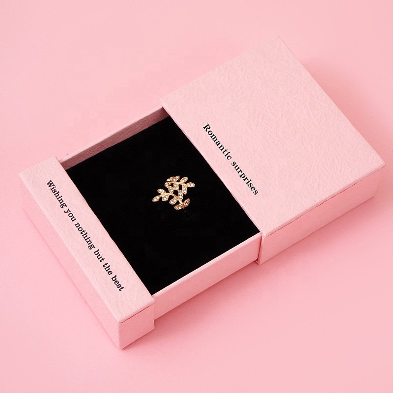 Wholesale Luxury Custom Logo Small Cardboard Box Jewellery Storage Packaging Paper Jewelry Box With Sponge