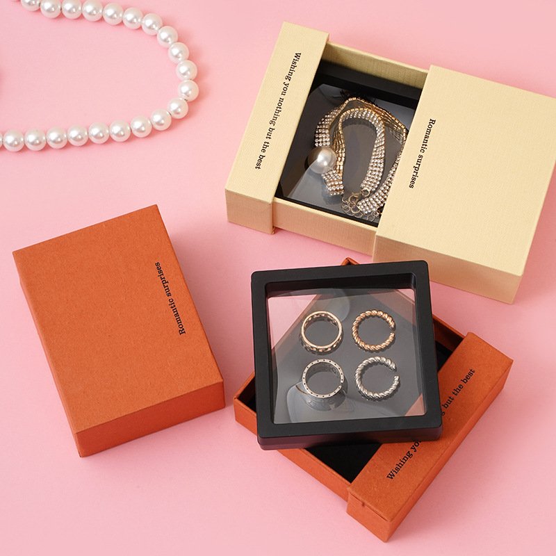 Wholesale Luxury Custom Logo Small Cardboard Box Jewellery Storage Packaging Paper Jewelry Box With Sponge