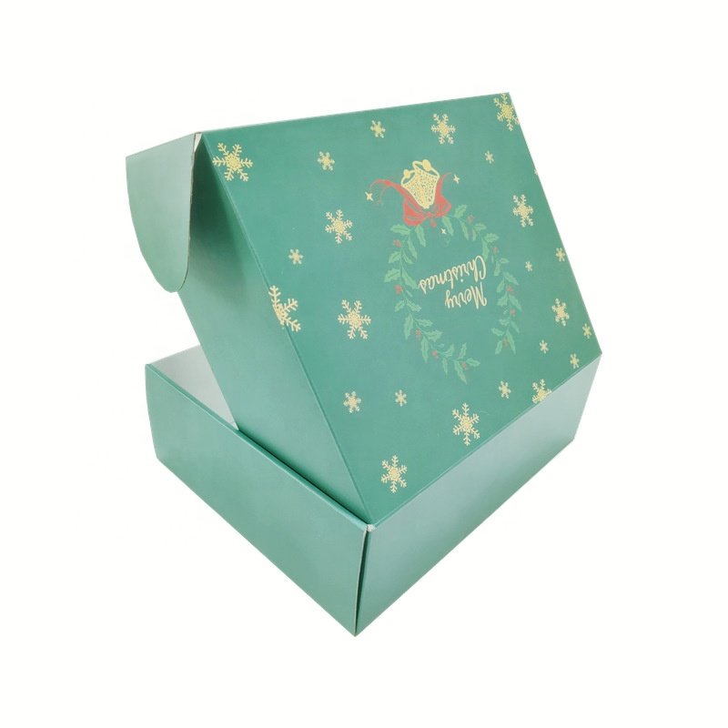 Christmas Cardboard Gift Packaging Box Tuck Top Custom Festival Mailing Box