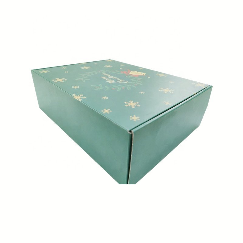 Christmas Cardboard Gift Packaging Box Tuck Top Custom Festival Mailing Box