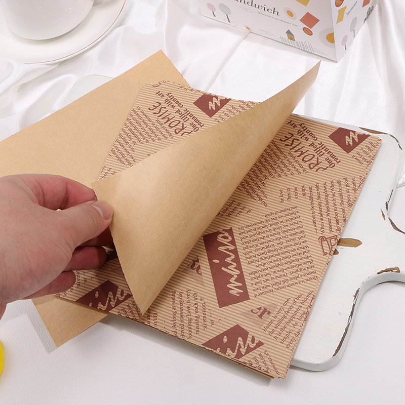 Grease-Proof Sandwich paper hamburger wrapping paper with custom logo PE film paper