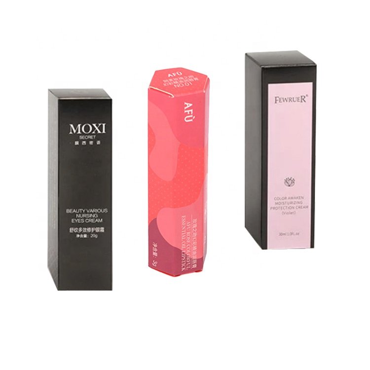 Custom Cosmetic Boxes Matt coated Lipstick Paper Boxes Folded Cosmetic Packaging Box With Customized