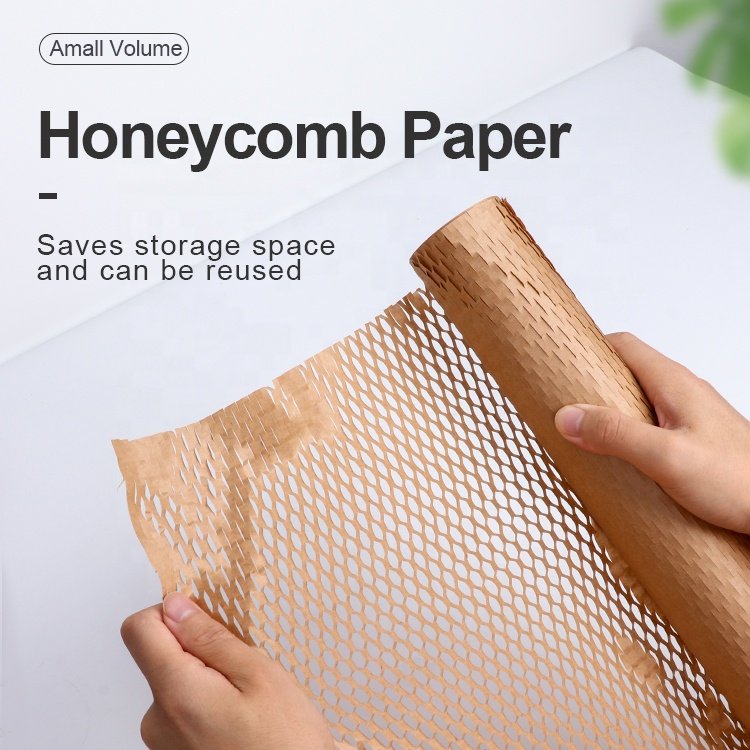 Logistics Packaging 100% Biodegradable Honeycomb Paper Roll For Gift Packing