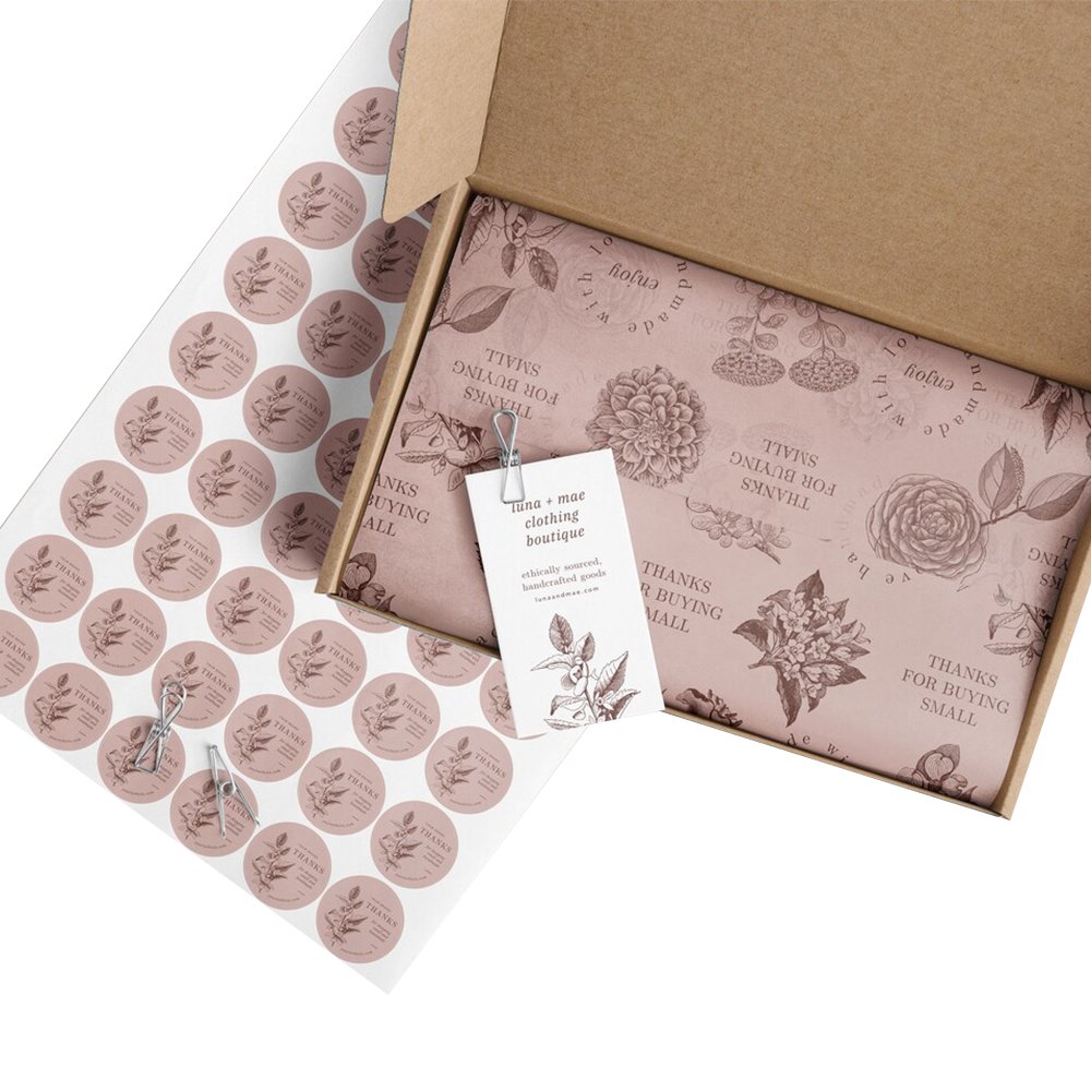 Free Sample Custom Design Logo Acid Free Tissue Paper For Packaging With Sticker Printed Sydney Paper