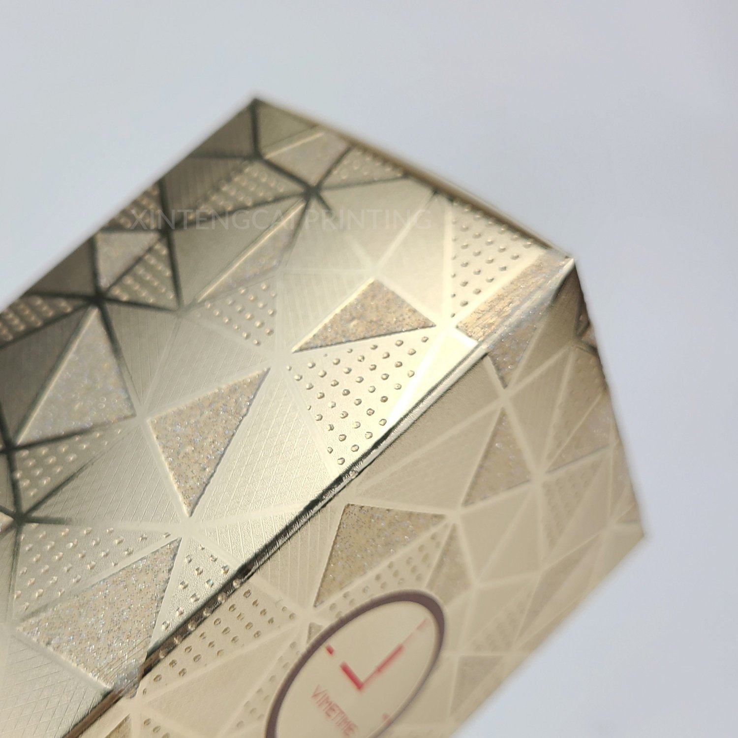 Golden Effect High Quality Customize Logo Glossy Foil Special Surface Finishes Small Product Cosmetic Paper Packaging Box