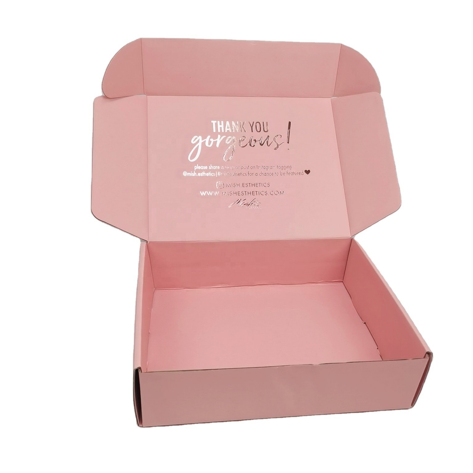 SENCAI Wholesale CMYK Printing Pink Corrugated Paper Sweet Packaging Boxes