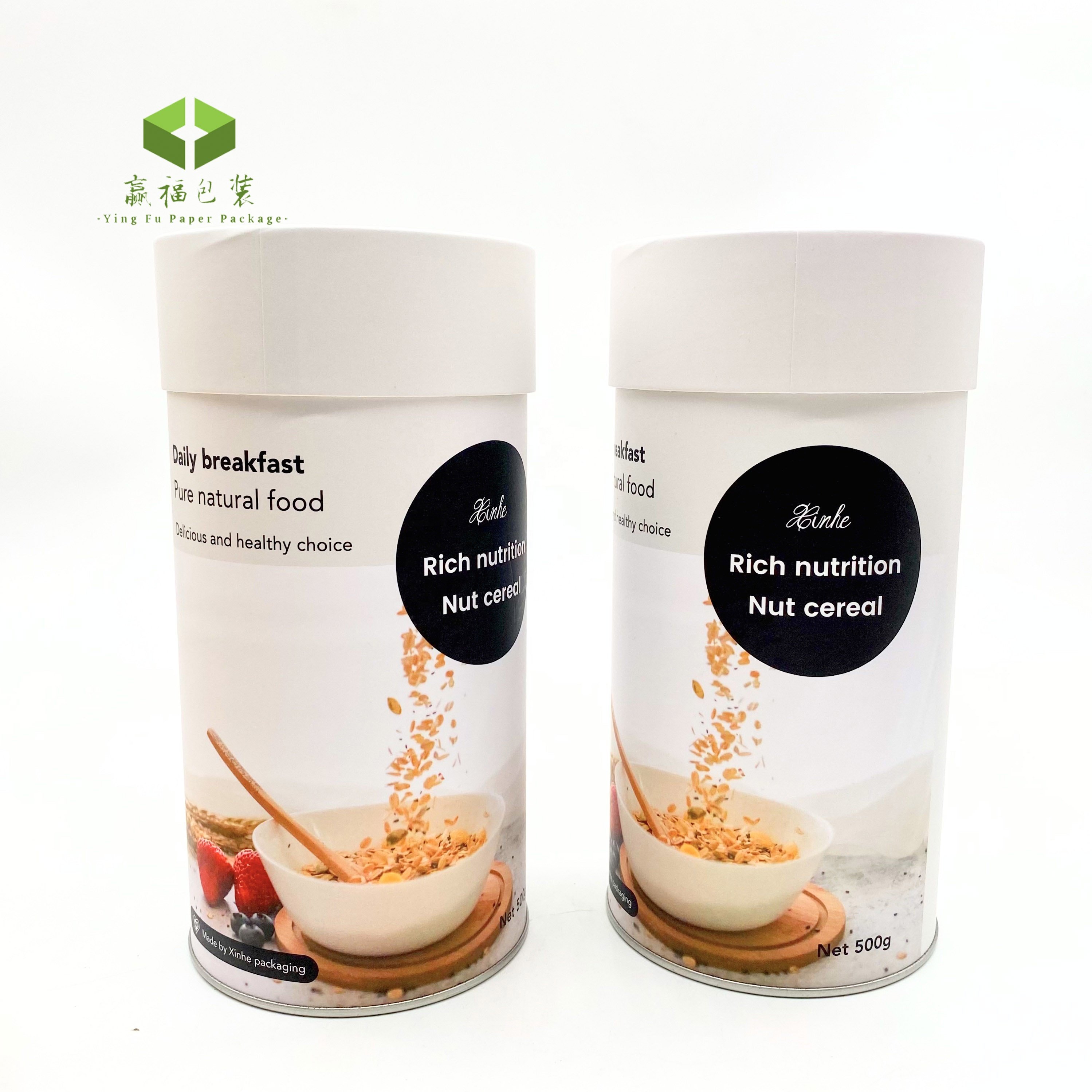 cylinder paper tube with metal iron lid aluminum foil food grade air tube cylinder peel off powder tea loose powder packaging