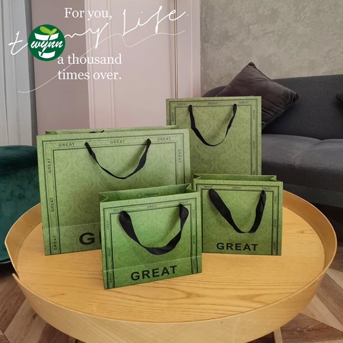 Women White thank you Paper Shopping Gift kraft paper bag china Hot Selling luxury paper bag Packaging With Ribbon For Shopping