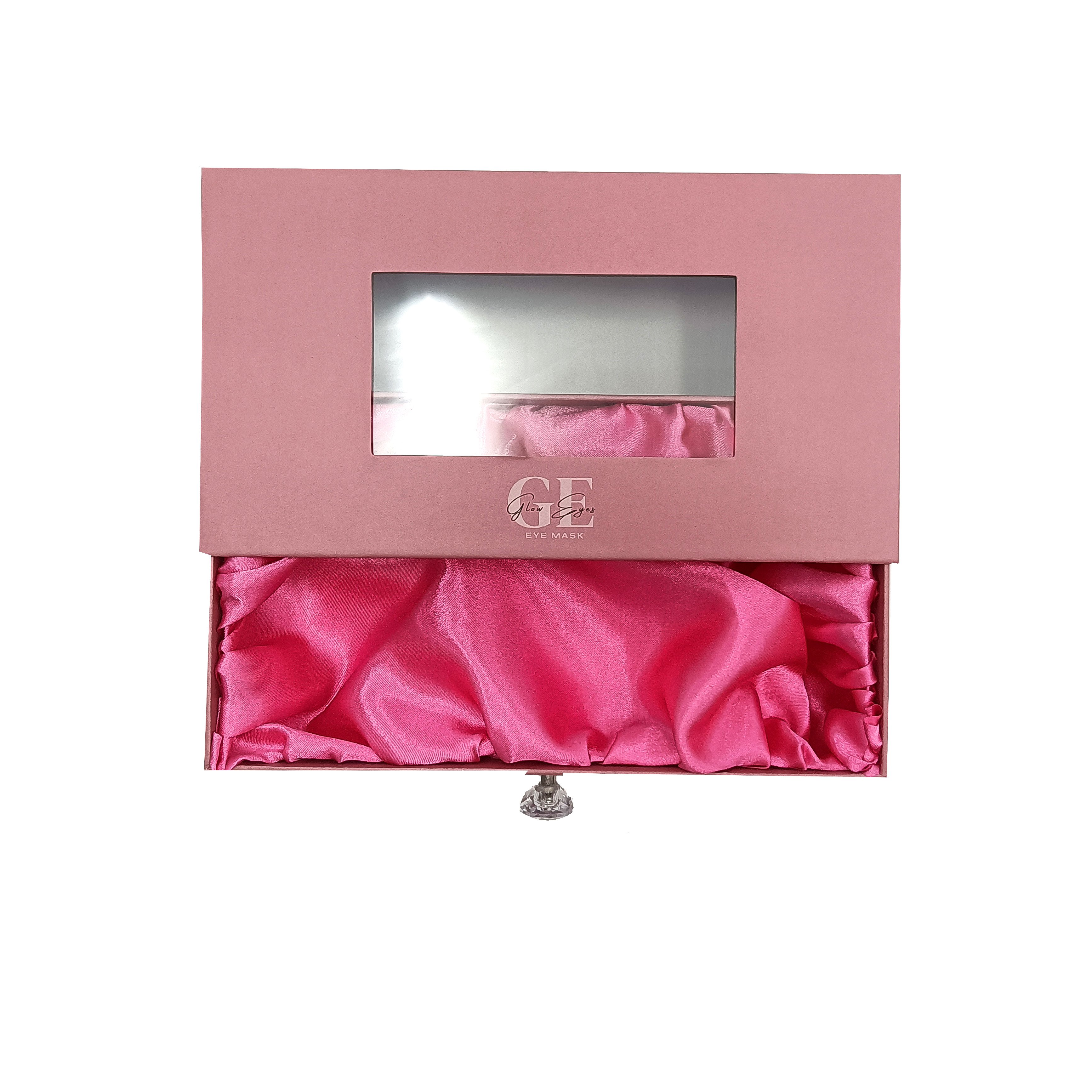 Luxury Drawer Wigs Paper Gift Boxes with Transparent Window Cosmetic Skincare Packaging Boxes Slide out Gift Boxes