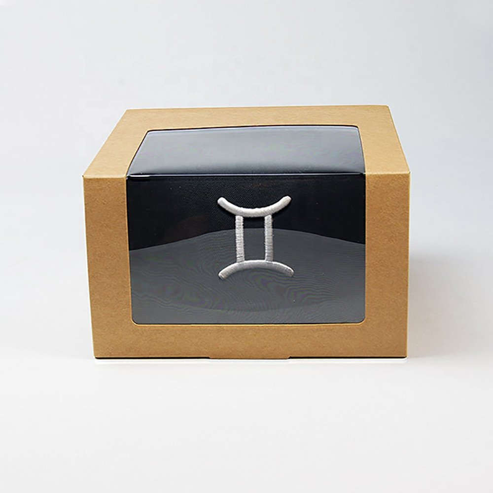 Custom Luxury Baseball Hat Shipping Box Durable Apparel Hat Packaging Gift Boxes With Clear Display Window