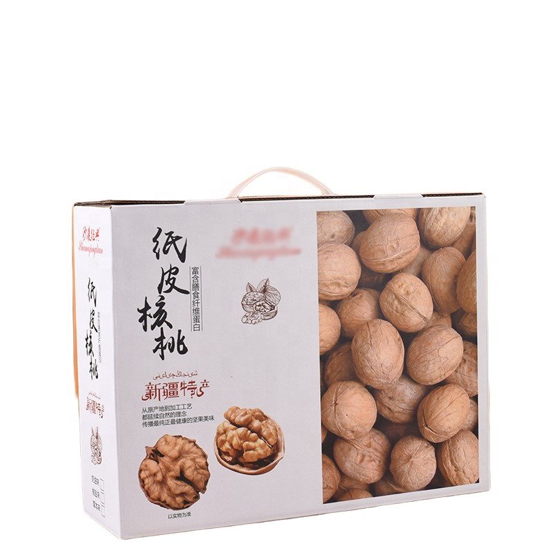 Recyclable Custom with Windows Paper Box with Your Own Logo Dry Fruits Nuts Food Wedding Candy Snack Packaging Box