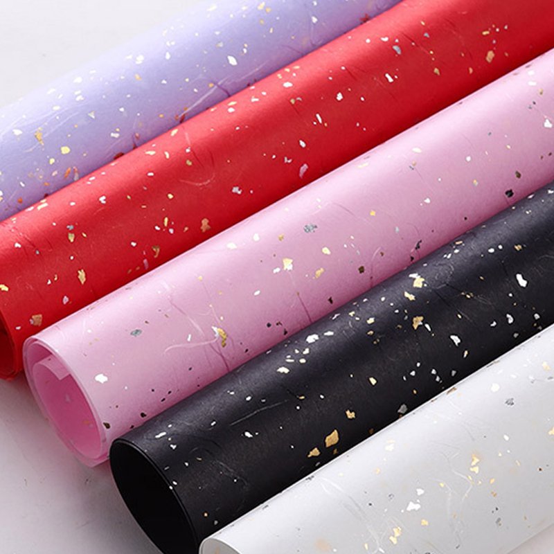 60*60CM gold Shiny Wrapping Paper Craft Paper Floral waterproof Christmas design china wholesale wrapping paper gift packaging