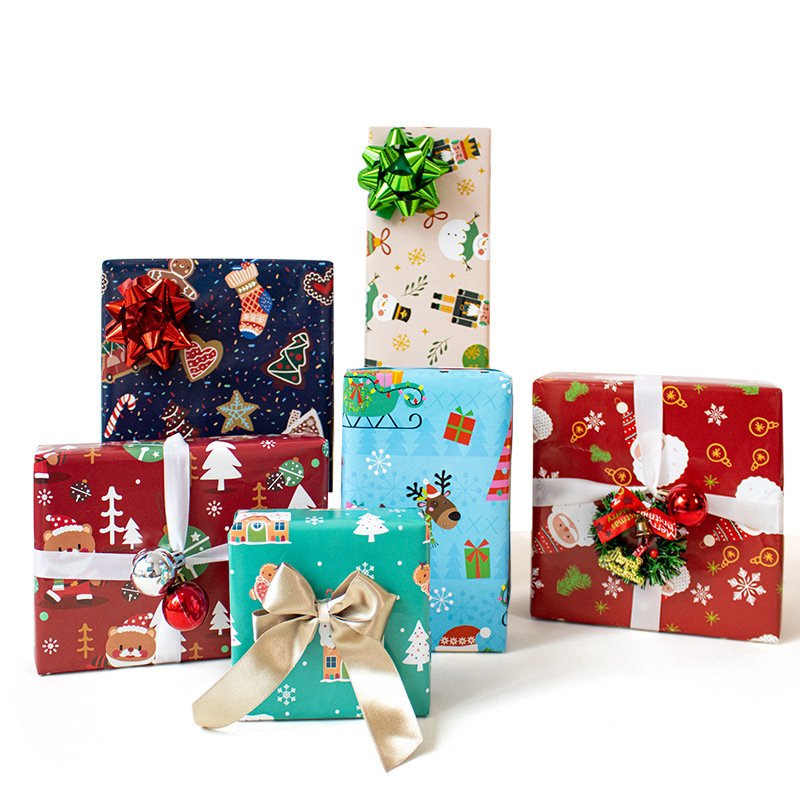 50x70cm Merry Christmas Gift Wrapping Paper New year Artware Packing Package Paper Christmas Paper