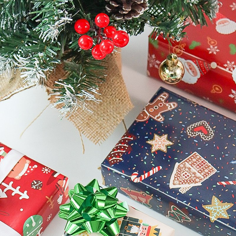 50x70cm Merry Christmas Gift Wrapping Paper New year Artware Packing Package Paper Christmas Paper