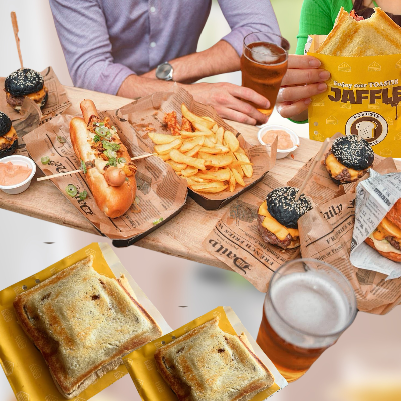 Custom Greraseproof Paper Bag Food Wax Lined Pastry Bread Baked Toast Bag Printed Bakery Snack Food Packaging Bag Printed Logo