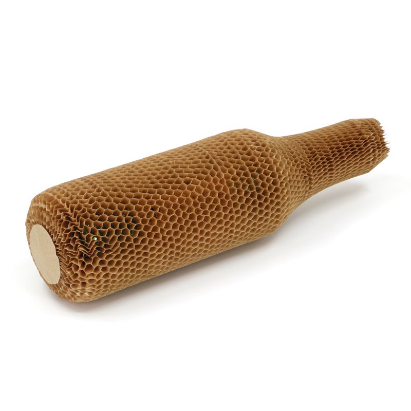 Degradable Honeycomb Kraft Wrapping Paper Sleeve Wine Glass Bottle Cushioning Protection Honeycomb Packing Paper Sleeve