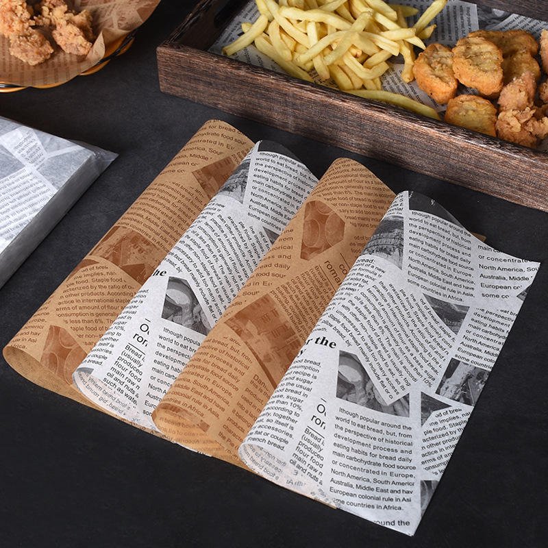 Beigu Mirco-Pak Printed Burger Packaging Wax Coated Kraft Paper For Food Burger Patty Food Wrapping Food Grade Wax Paper