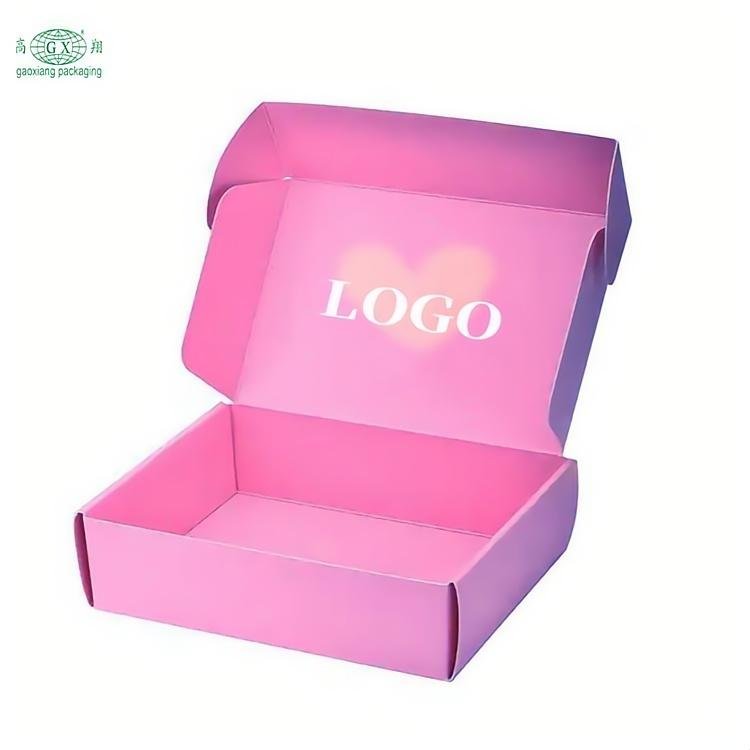Factory custom Pink Corrugated Shipping Box for Makeup Brush Paper Mailer Packaging Box for Cosmetics
