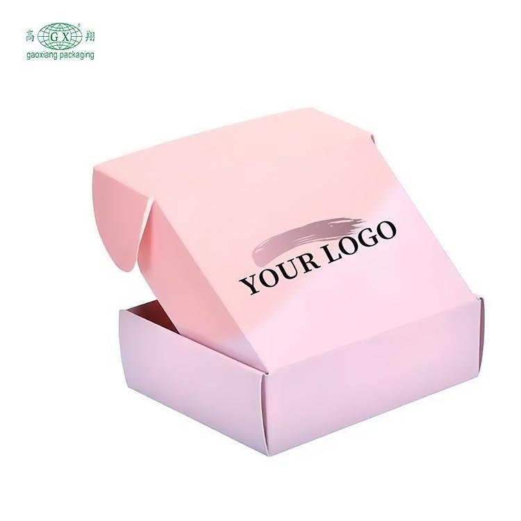 Factory custom Pink Corrugated Shipping Box for Makeup Brush Paper Mailer Packaging Box for Cosmetics