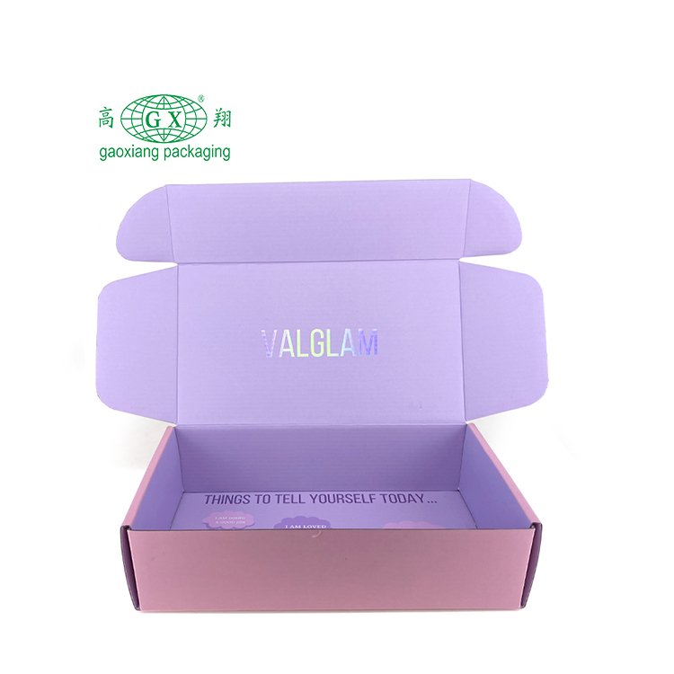 Factory custom Pink Corrugated Shipping Box for Makeup Brush Paper Mailer Packaging Box for Cosmetics