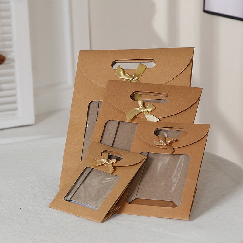 China manufacturers clothing package folders PVC transparent windows recycled natural lady gift packaging box for jeans trousers