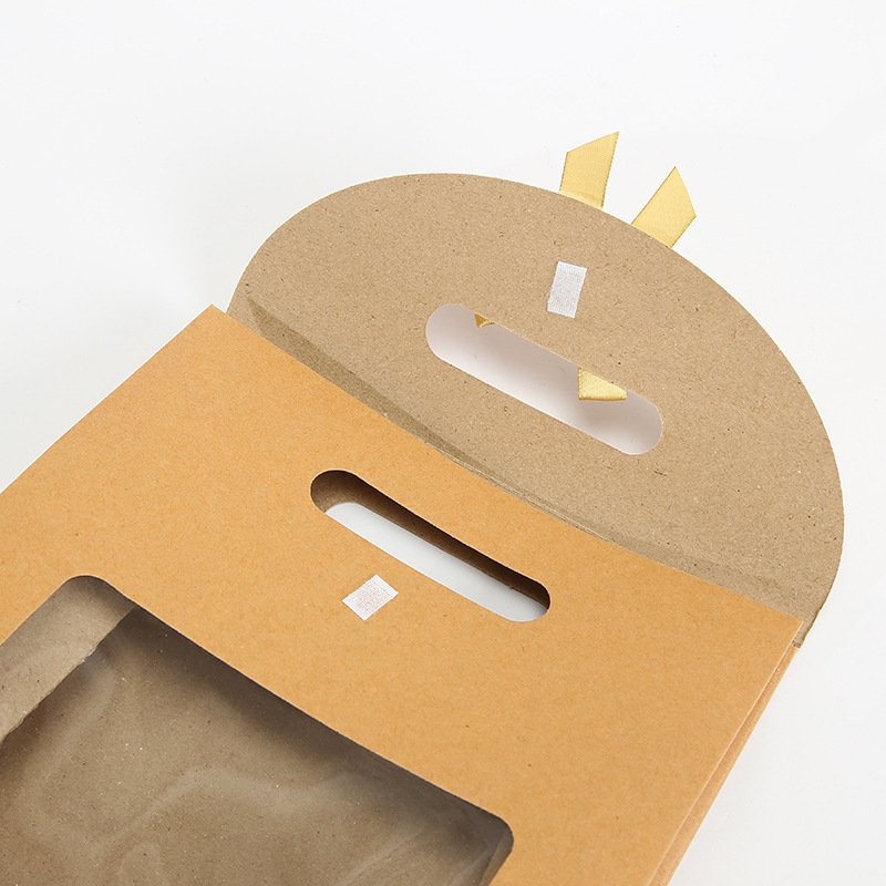 China manufacturers clothing package folders PVC transparent windows recycled natural lady gift packaging box for jeans trousers