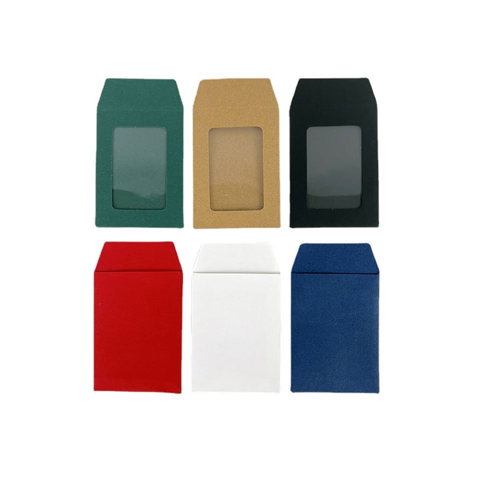 Factory Supply custom packaging paper envelope with card printed Kraft Paper Envelope and Business Envelope With PVC Window