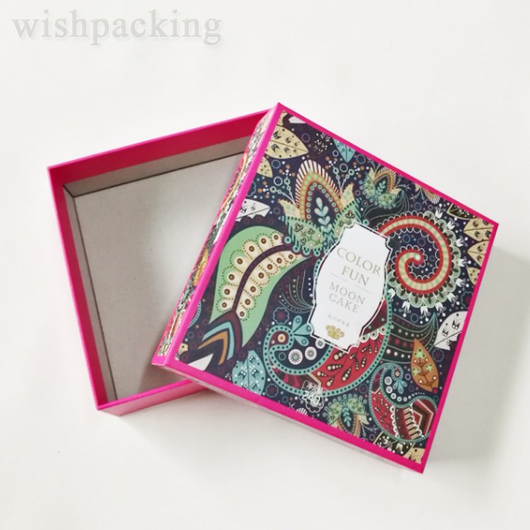 Custom Chocolate Candy Moon Cake Egg-Yolk Puff Package Cardboard Gift Box 5 Dividers For Sweet Paper Packaging Box