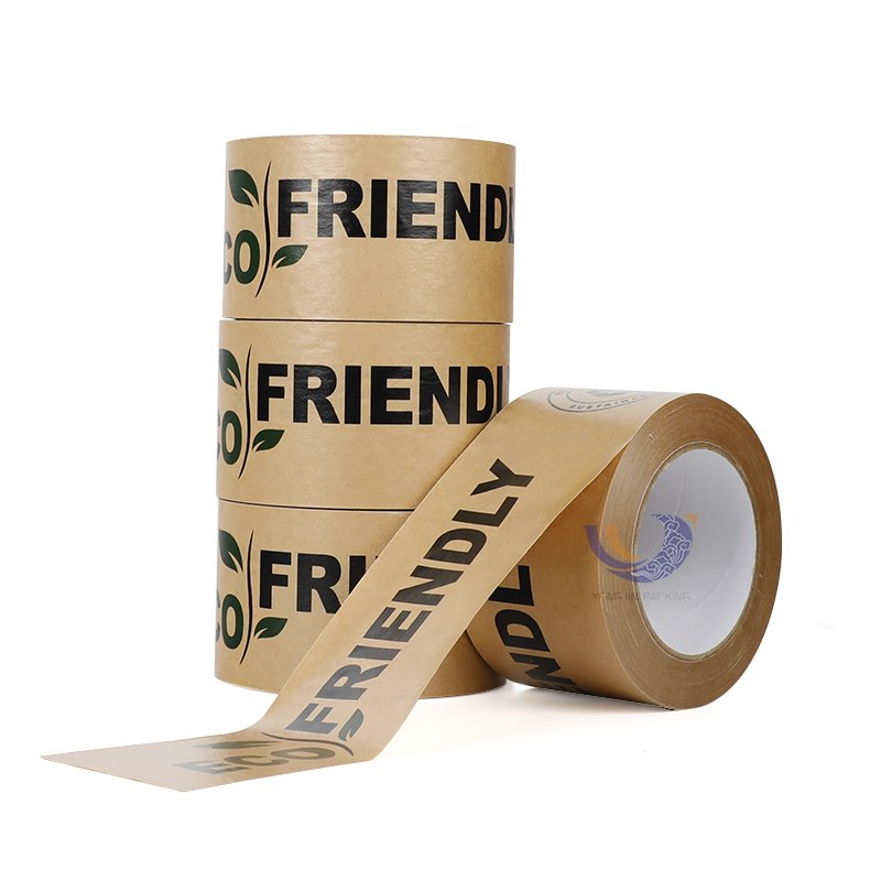 Eco Friendly Printed Logo Packing Sealing Self Adhesive Kraft Tape