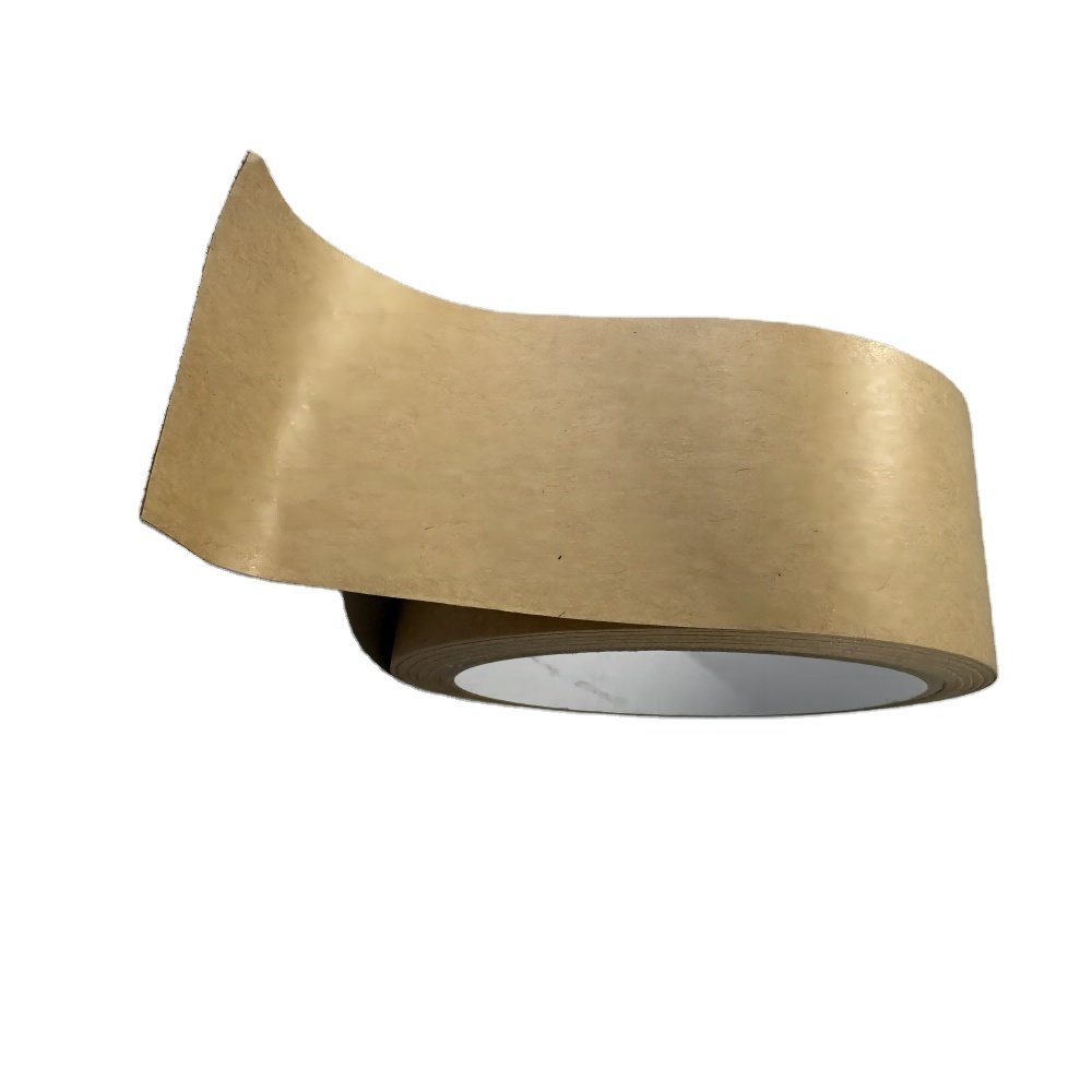 Non plastic and environmentally friendly kraft paper with strong degradable adhesion packaged with white brown kraft paper tape