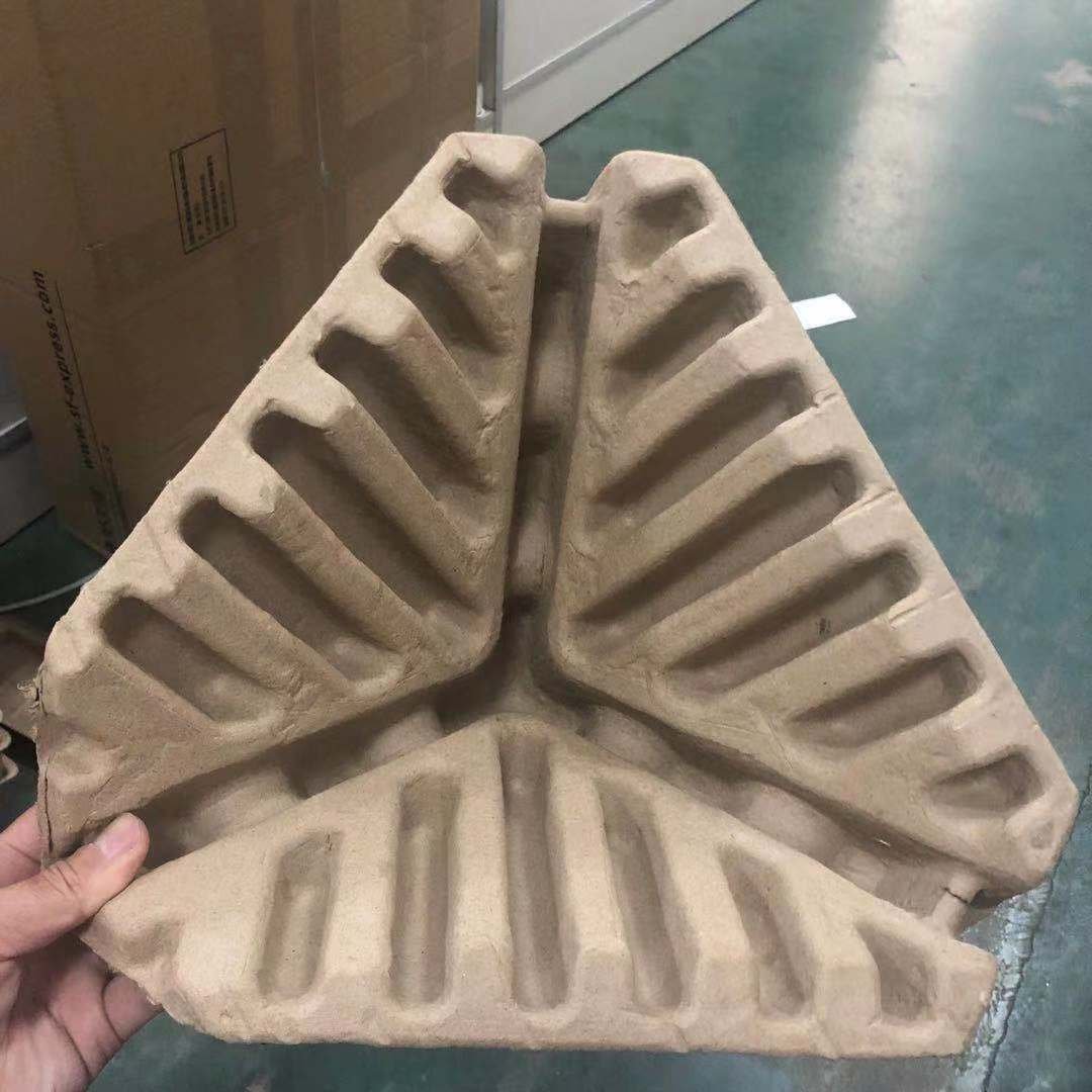 China supplier molded protective pulp packaging for furniture the corner guard of recycled paper material