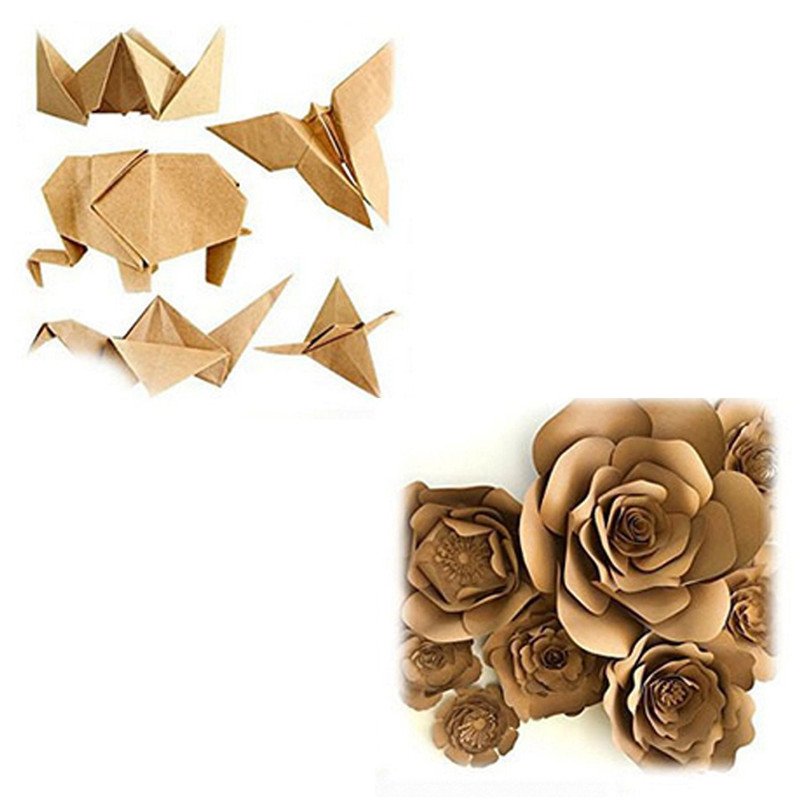 Custom Blank Brown Kraft Folded Paper for Flowers Decoration Recycled Gifts Wrapping Paper Roll