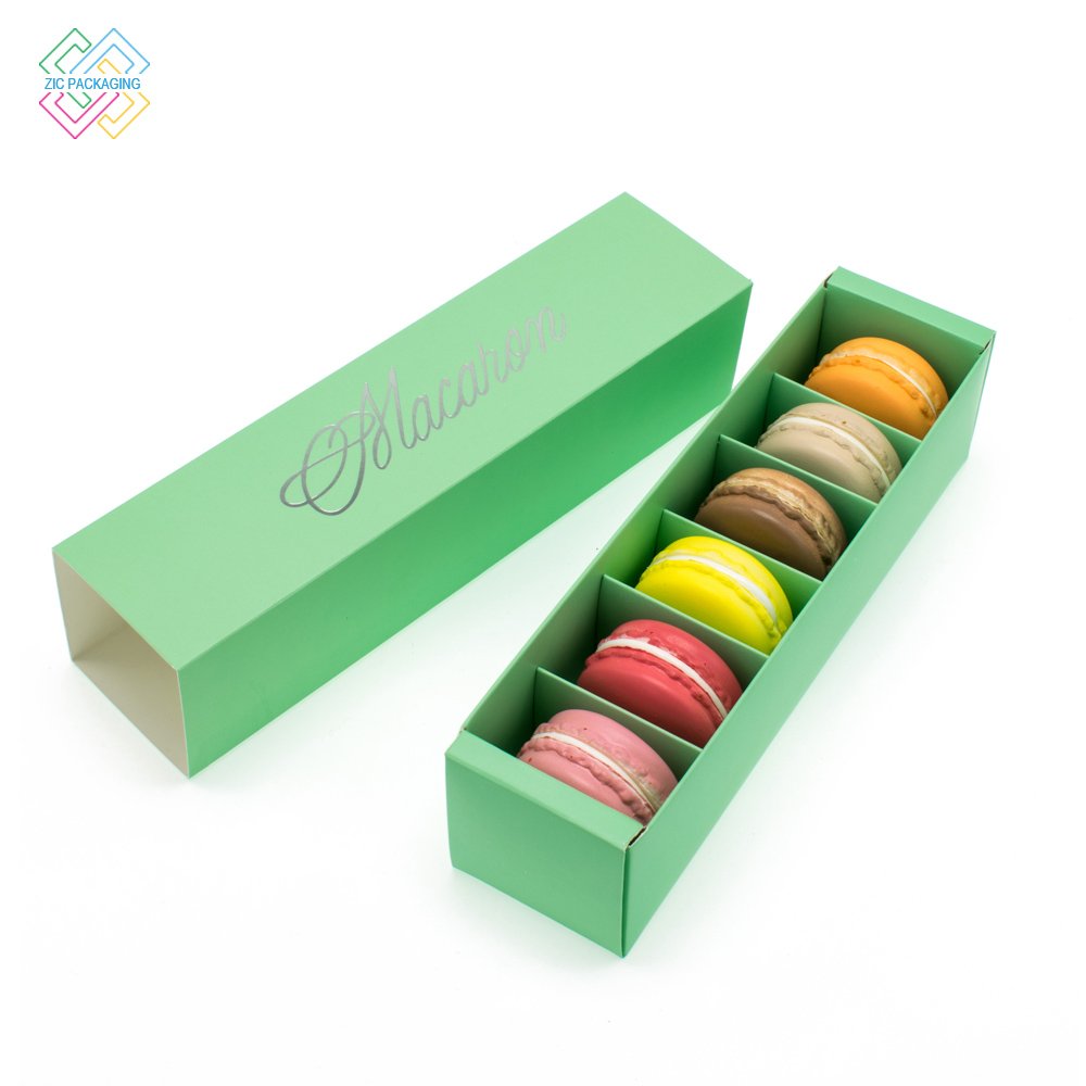 Wholesale Price Disposable Macoron Bakery Packaging Drawer Box Cookie Packaging Paper Boxes with Custom Logo