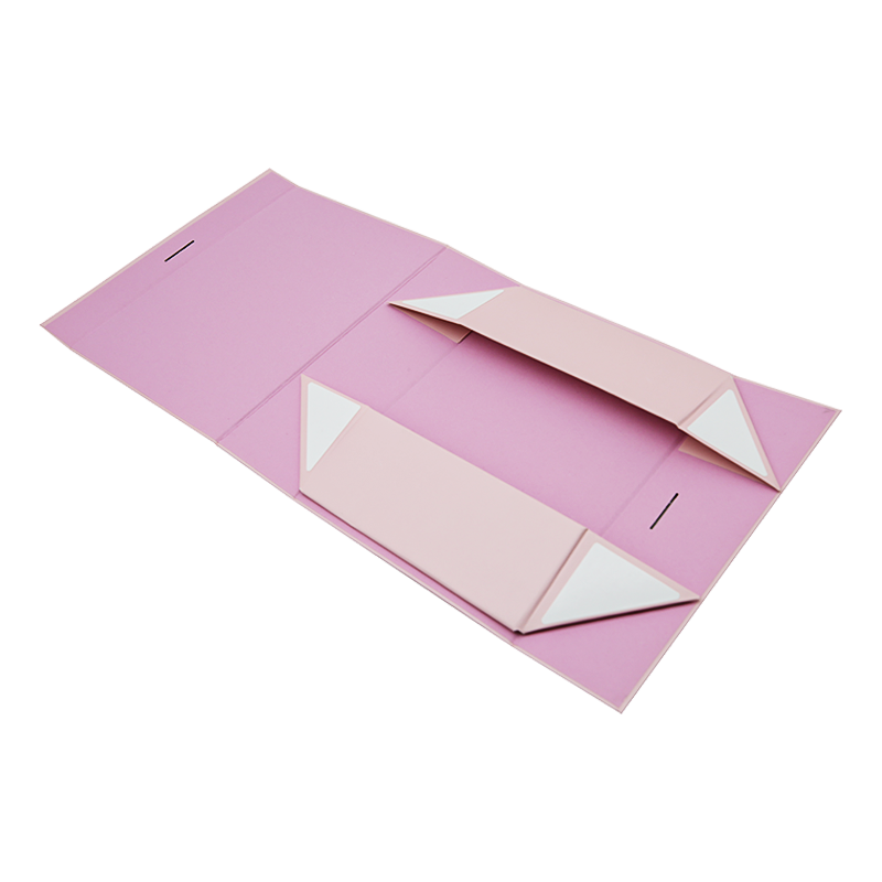 custom Book Shaped luxury pink magnetic closure lid folding Foldable cardboard packaging paper gift box with ribbon