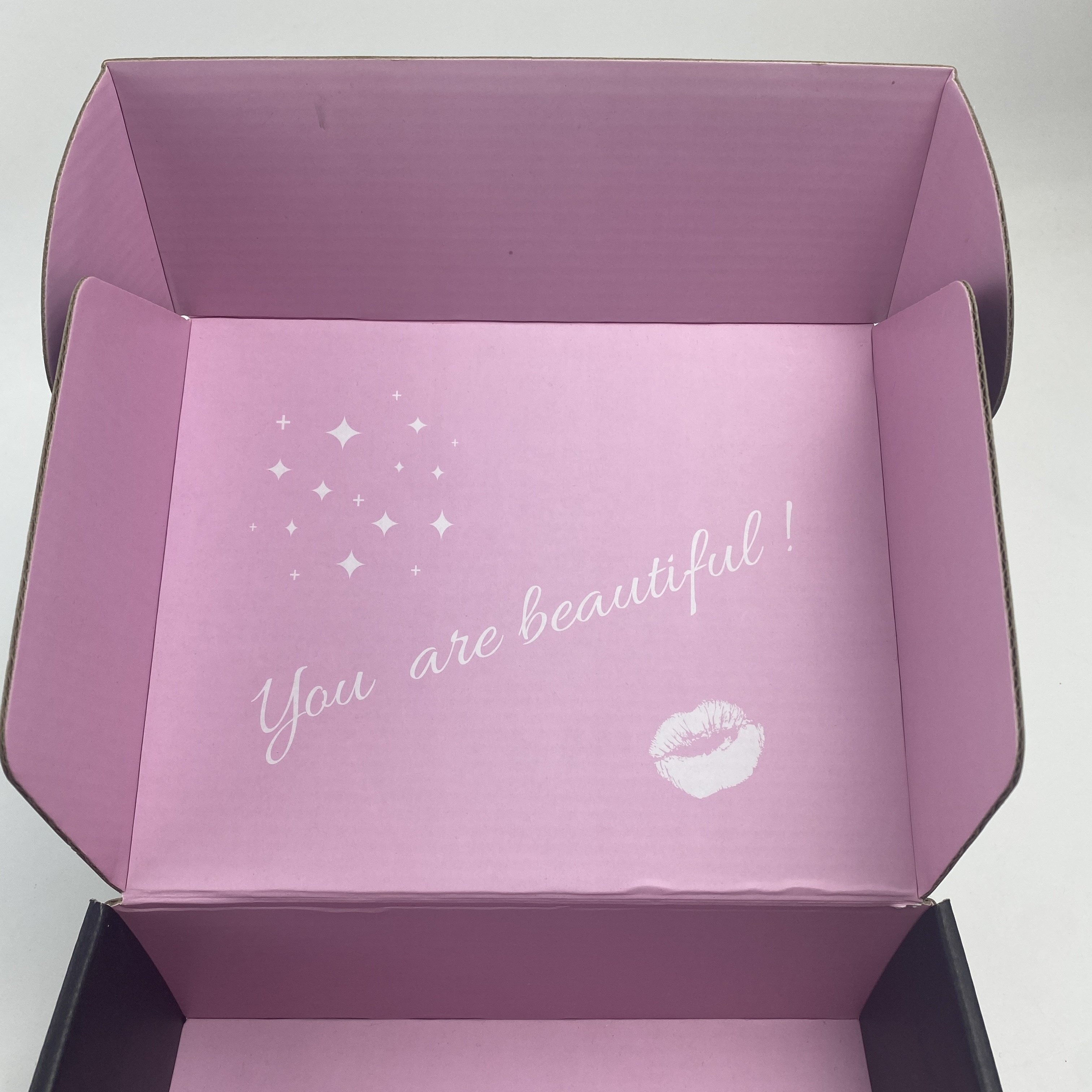 Customized logo printing perfume paper packaging box black shipping corrugated cardboard mailer box for emballage carton