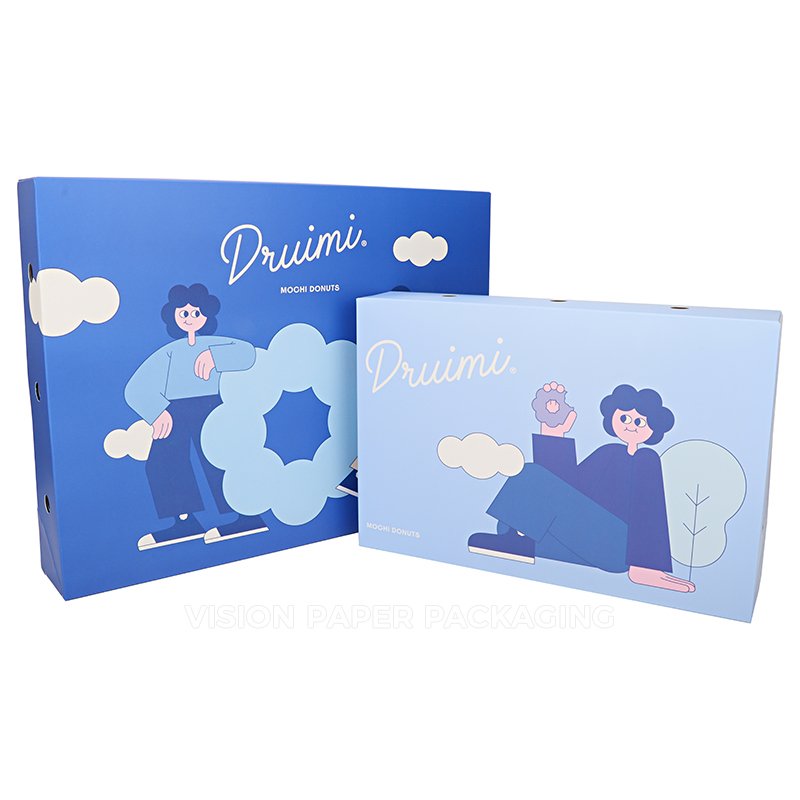 Factory ODM Customized Paper Donut Packaging Box Food Grade Package for Mochi Donut Shop