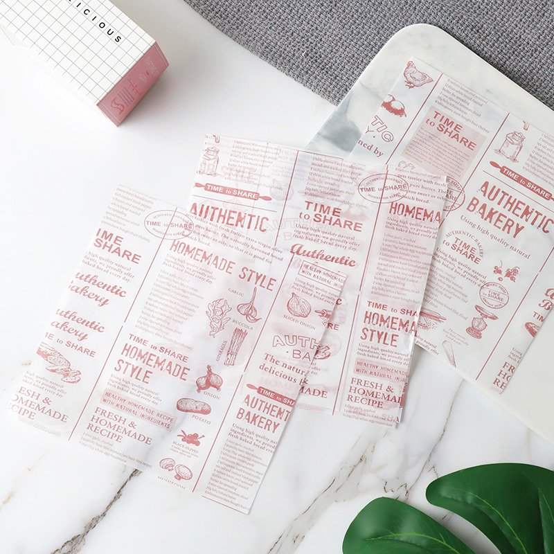 Carton Sandwich Packaging Paper Box Printed Greaseproof Sandwich Wrapping Paper Disposable Food Packaging Offset Printing