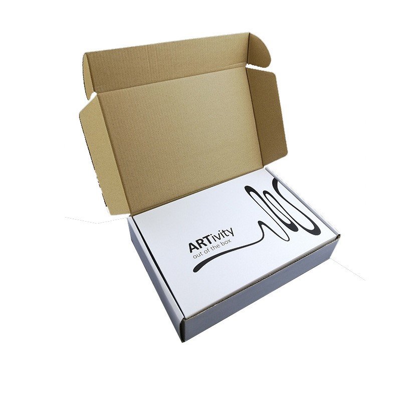 Factory Manufacturers Custom Logo Printed Corrugated Cardboard Paper Empty Cosmetic Packaging White Mailer Shipping Boxes