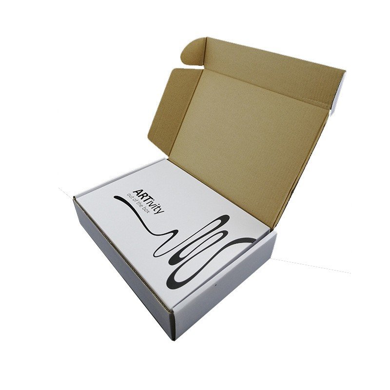 Factory Manufacturers Custom Logo Printed Corrugated Cardboard Paper Empty Cosmetic Packaging White Mailer Shipping Boxes