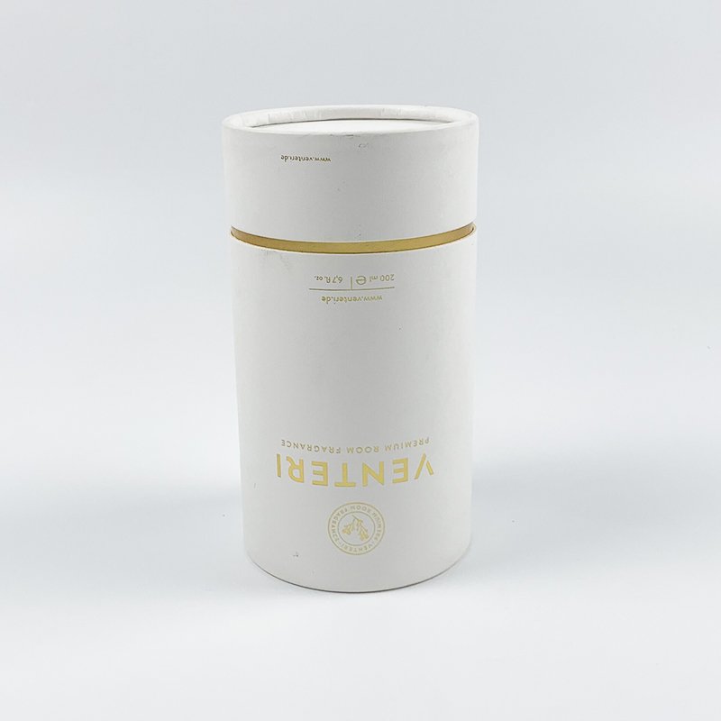 Perfume Packaging Box Hot Stamping Lotion Bottle Bar Container Kraft Gift Paper Tube Can Round Cosmetic Custom Tube Paper Black