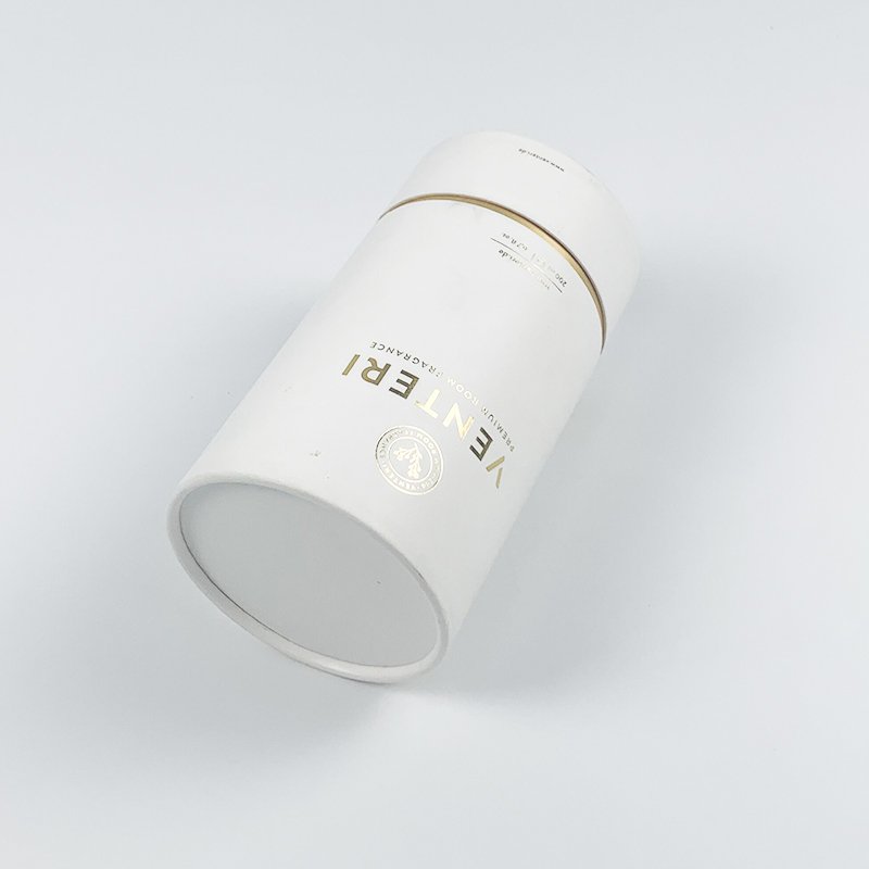 Perfume Packaging Box Hot Stamping Lotion Bottle Bar Container Kraft Gift Paper Tube Can Round Cosmetic Custom Tube Paper Black