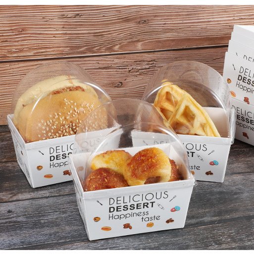 Food Hamburger Wrapping Box Toast Bread Box for sandwich Breakfast Packaging Paper Wrap Prevents Stains Restaurant