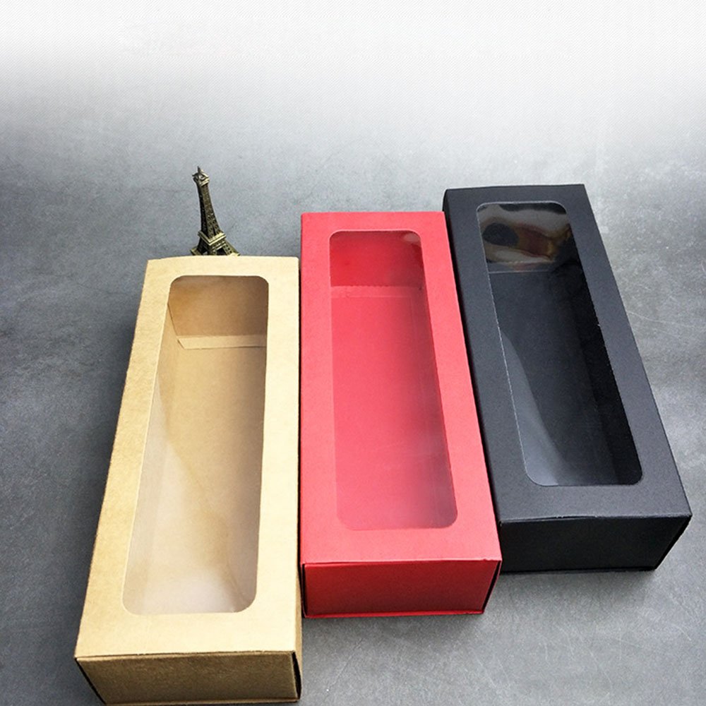 China Manufacturer price cake Macaron cupcake packaging paper box candy box with plastic clear windows