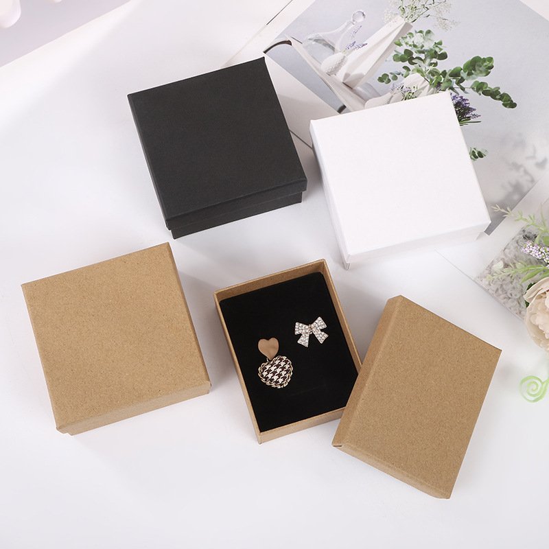 MU Customized Design Packaging Boxes Black Jewelry Paper Box For Wedding Gift
