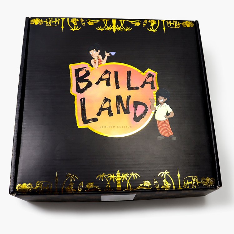 Packaging printing corrugated cardboard folding black paper mailing box custom logo